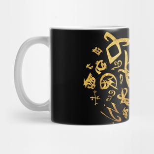 Shadowhunters rune /The mortal instruments - gold group of runes - Parabatai - Mundane gift idea Mug